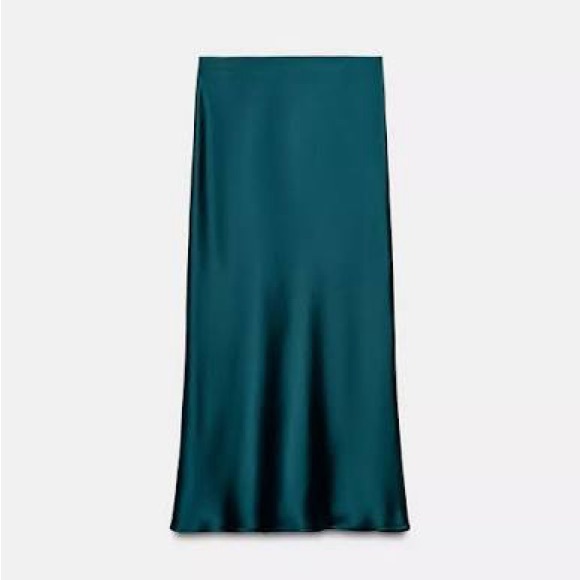Zara Dresses & Skirts - Zara Teal Midi Skirt
